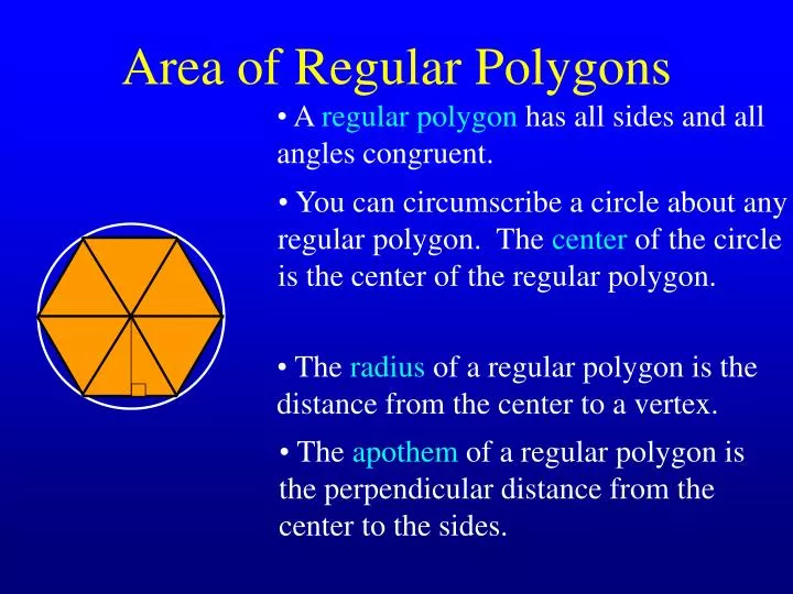 area of regular polygons