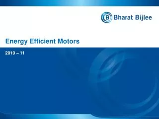 Energy Efficient Motors