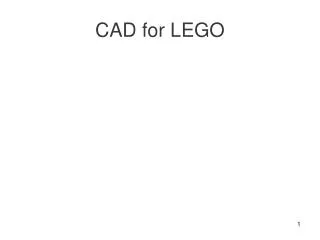 CAD for LEGO