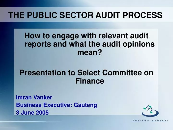 the public sector audit process