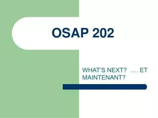 OSAP 202