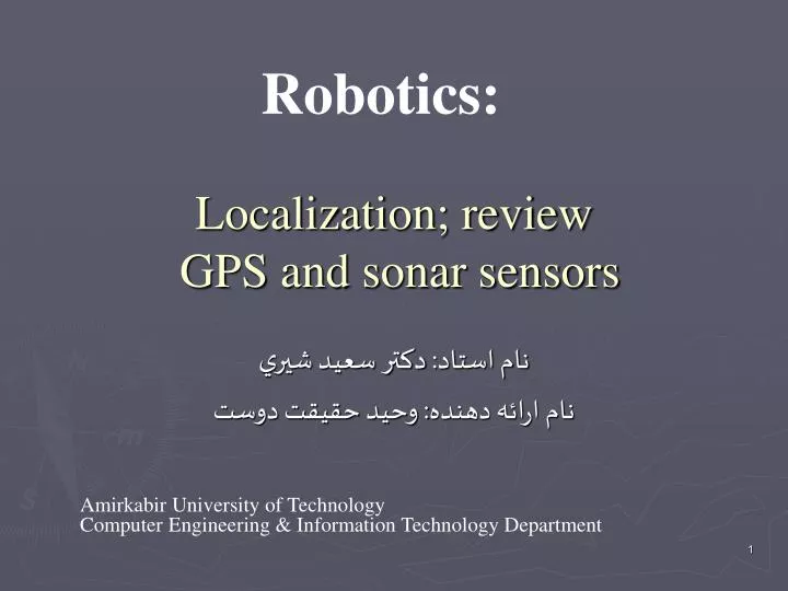 localization review gps and sonar sensors