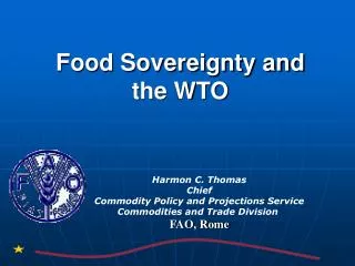 Food Sovereignty and the WTO