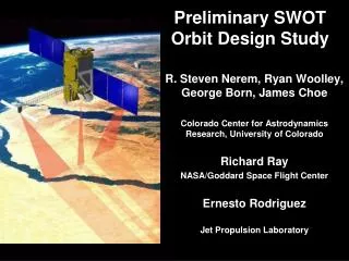 Preliminary SWOT Orbit Design Study