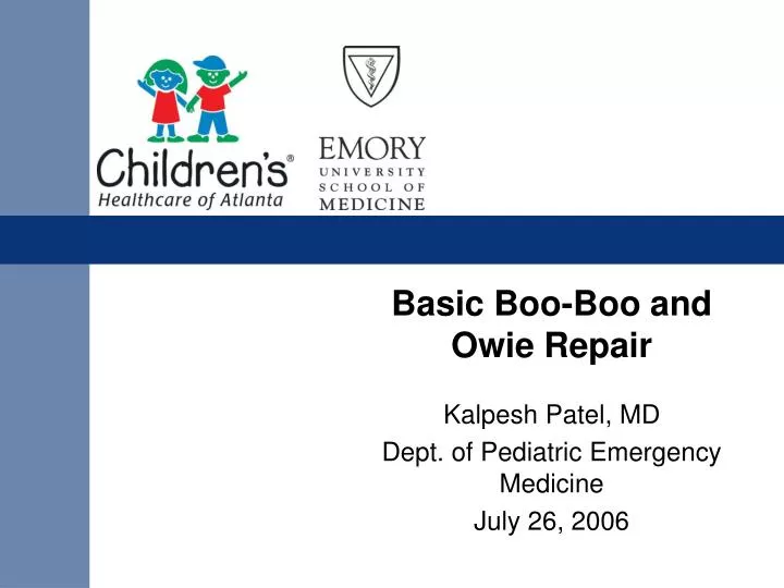 basic boo boo and owie repair