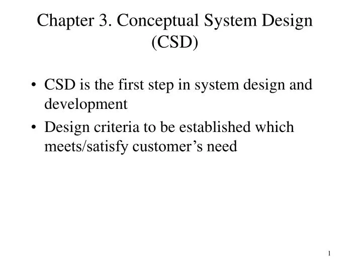 chapter 3 conceptual system design csd