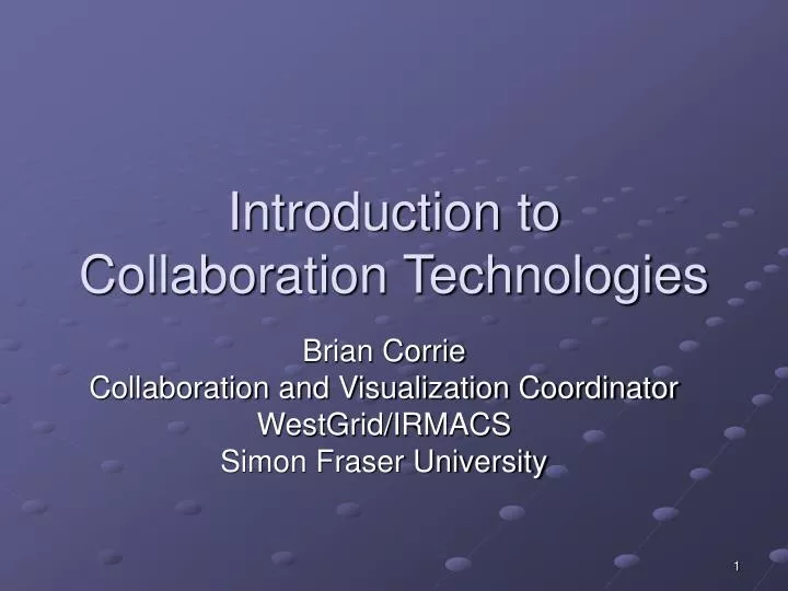 introduction to collaboration technologies