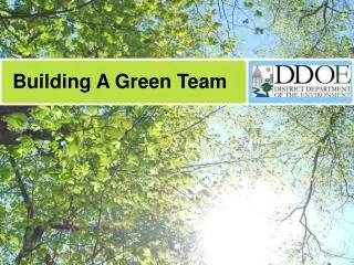 Building A Green Team