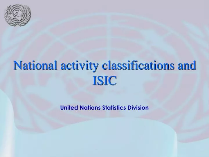 united nations statistics division