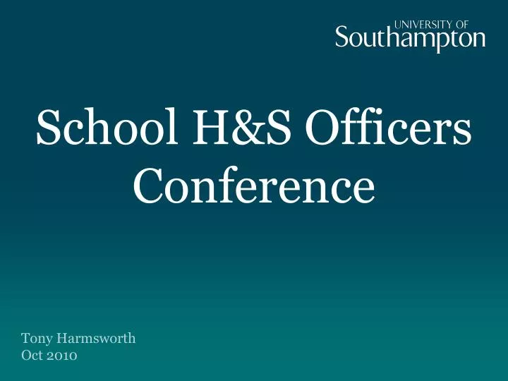 school h s officers conference
