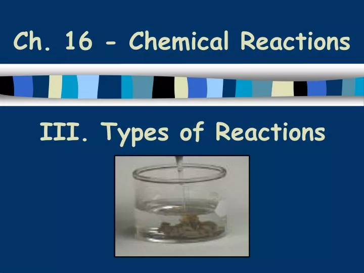 ch 16 chemical reactions