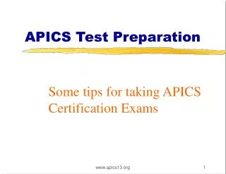 APICS Test Preparation