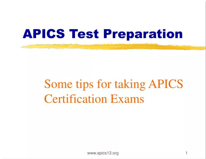 apics test preparation