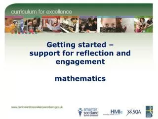 Getting started – support for reflection and engagement mathematics