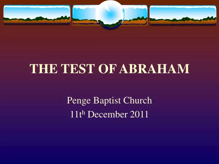 the test of abraham