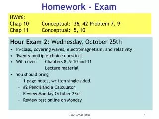 Homework - Exam
