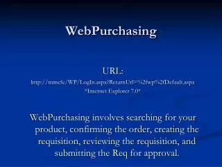 WebPurchasing