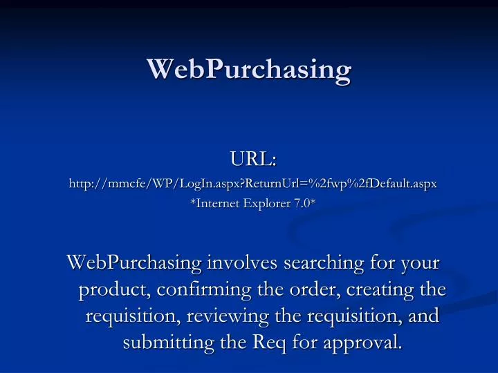 webpurchasing