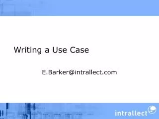 Writing a Use Case