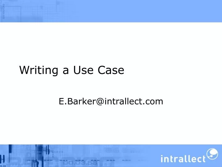 writing a use case
