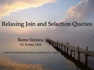 Relaxing Join and Selection Queries