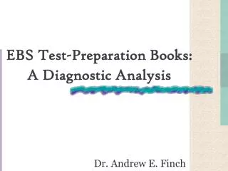 EBS Test-Preparation Books: A Diagnostic Analysis