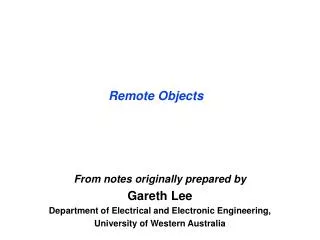 Remote Objects