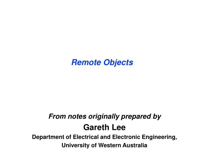 remote objects