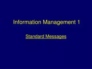 Information Management 1
