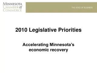 2010 Legislative Priorities