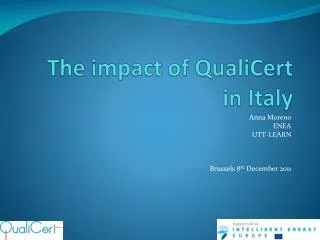 The impact of QualiCert in Italy