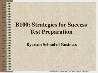 B100: Strategies for Success