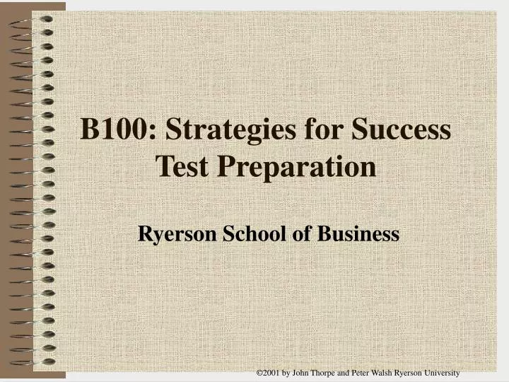 b100 strategies for success test preparation
