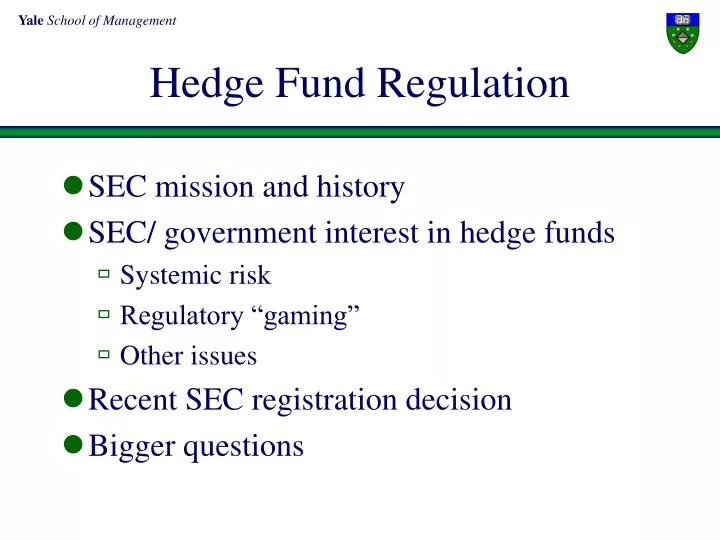 hedge fund regulation