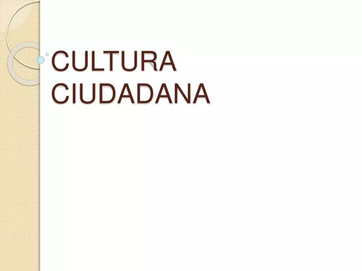 cultura ciudadana