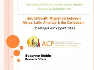 South-South Migration between Africa, Latin America &amp; the Caribbean: