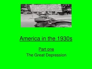 America in the 1930s