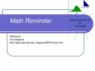 Math Reminder