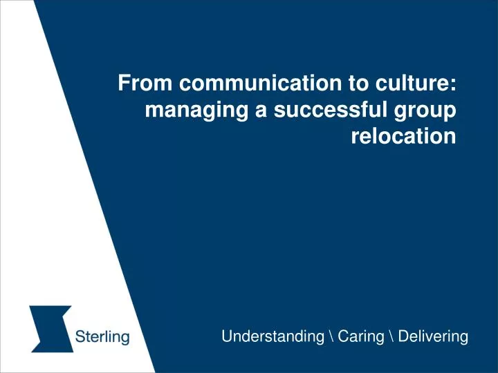 from communication to culture managing a successful group relocation