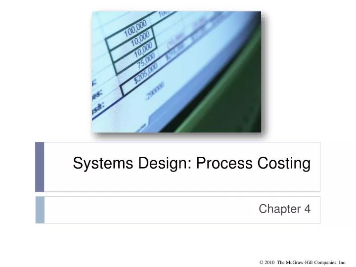 systems design process costing