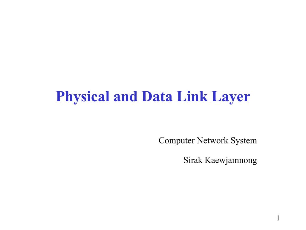 PPT - Physical and Data Link Layer PowerPoint Presentation, free ...