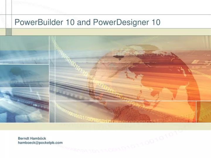 powerbuilder 10 and powerdesigner 10