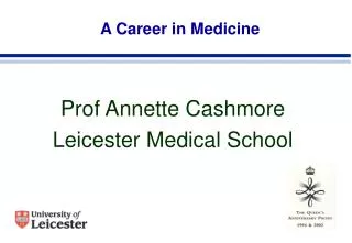 A Career in Medicine