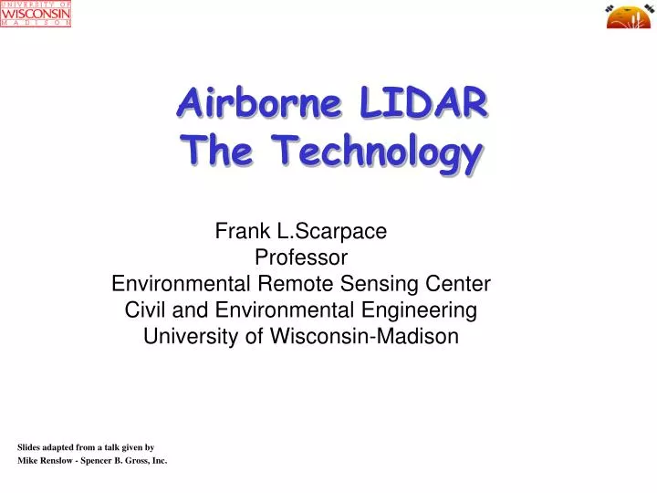 airborne lidar the technology
