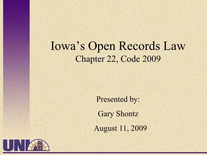 iowa s open records law chapter 22 code 2009