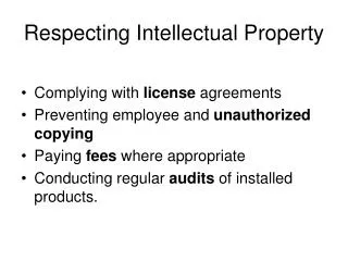 respecting intellectual property