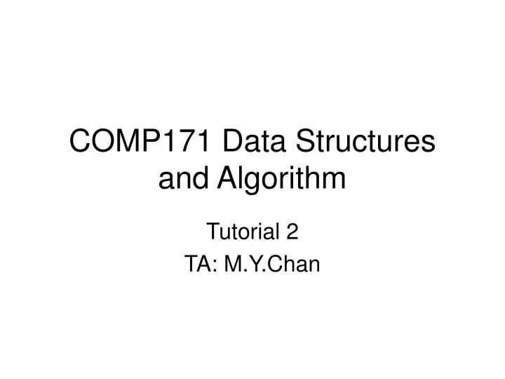 comp171 data structures and algorithm