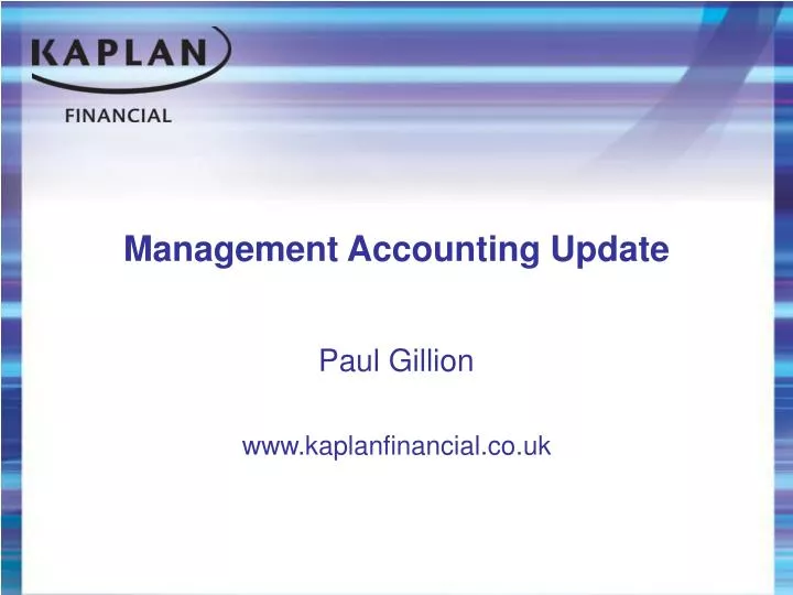 management accounting update