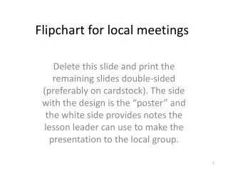 Flipchart for local meetings