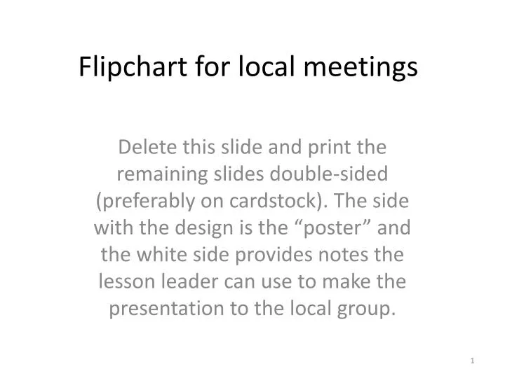 flipchart for local meetings